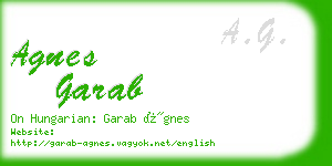 agnes garab business card